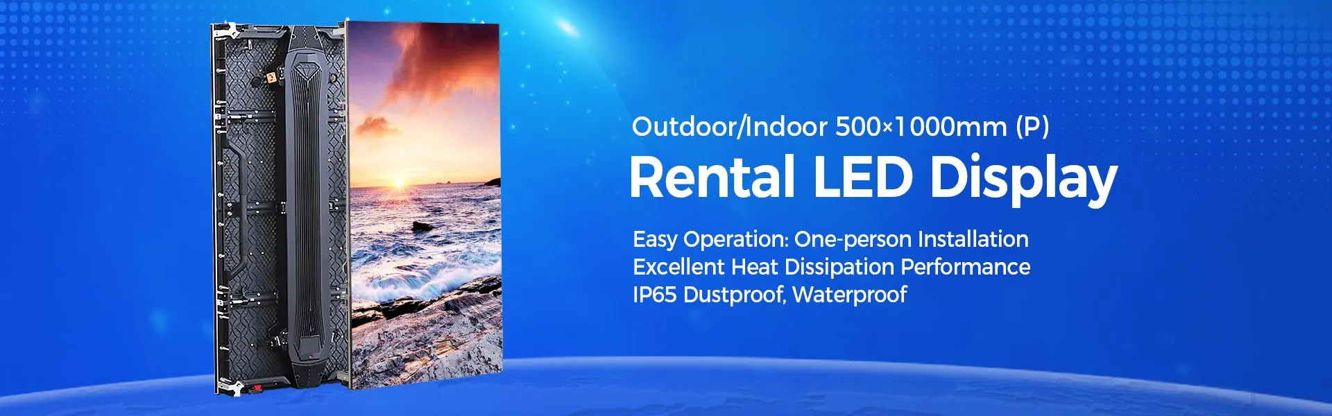 P1.9 P2.5 P2.6 P2.9 P3.9 P4.8 P5.9 Outdoor Indoor 1000×500 Rental LED Display 1000P series