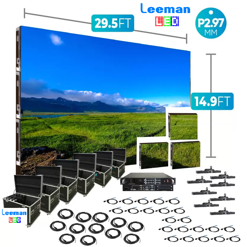 P1.9 P2.5 P2.6 P2.9 P3.9 P4.8 P5.9 Outdoor Indoor 1000×500 Rental LED Display 1000P series