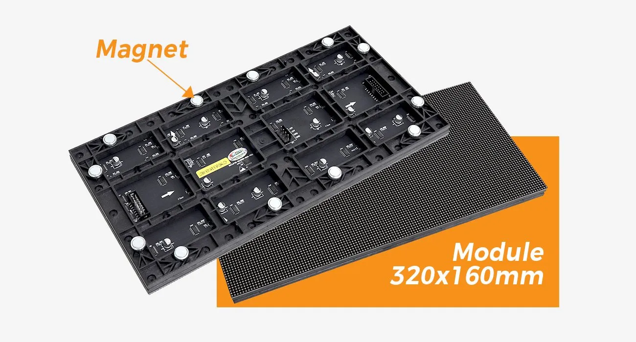 GOB P1.25 P1.53 P1.66 P1.86 P2 P2.5 Indoor 640×480 Die-cast Magnetic Front Service HD LED Display Panel