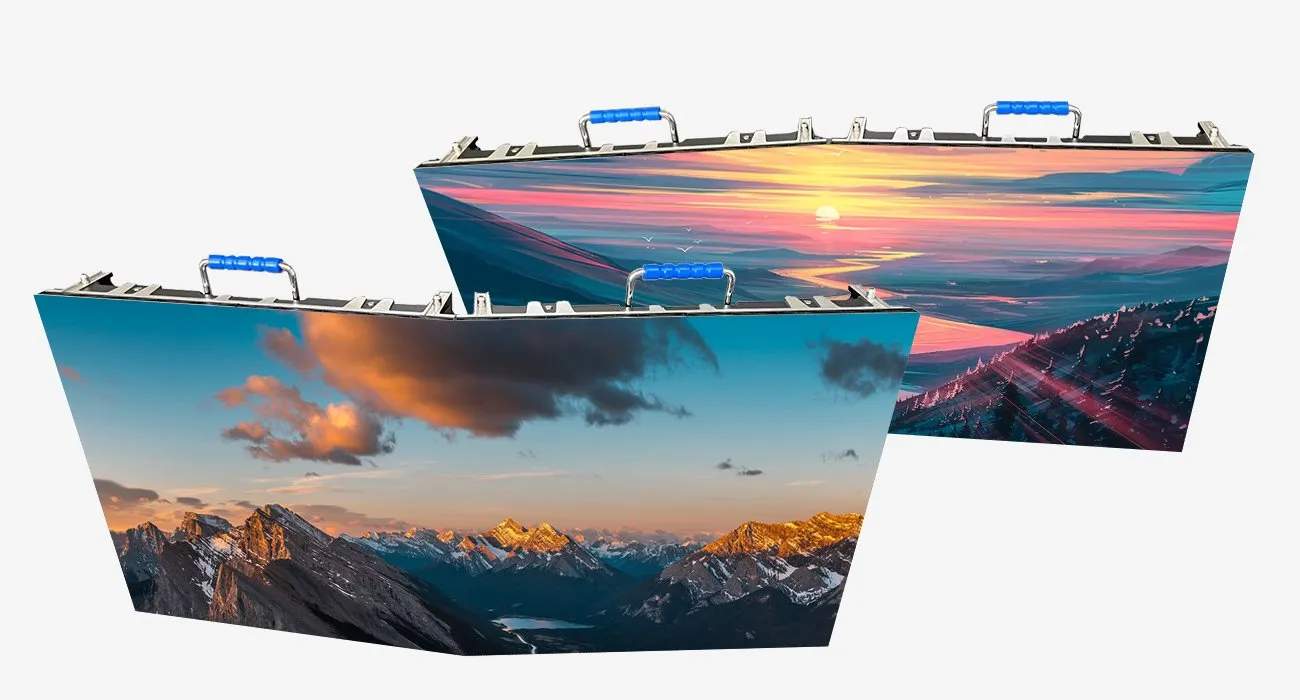 500×500 Outdoor Curved LED Display Rental 500C4 Series P2.6 P2.9 P3.9 P4.8