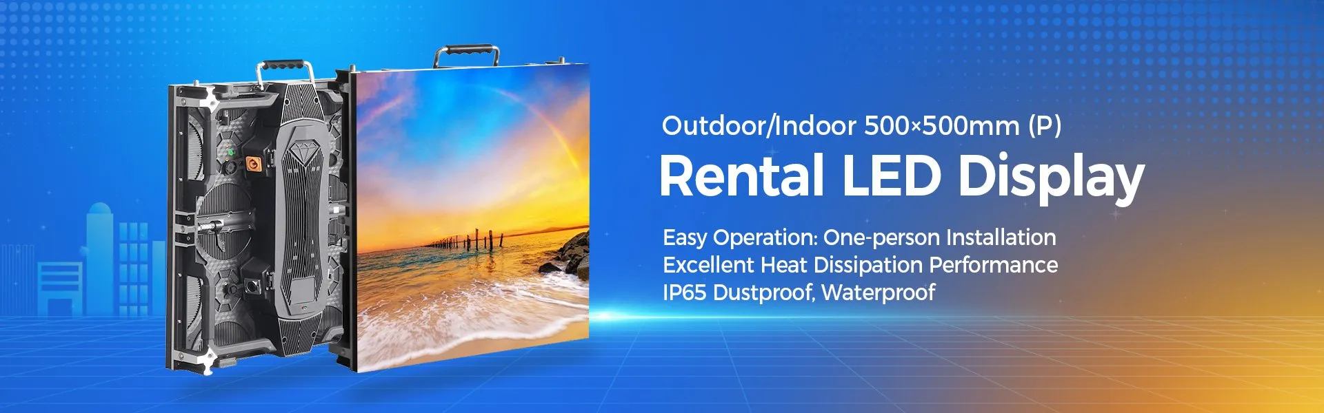 P1.5 P1.953 P2.604 P2.976 P3.91 P4.81 Indoor Outdoor Waterproof 500×500 Rental LED Display 500P series