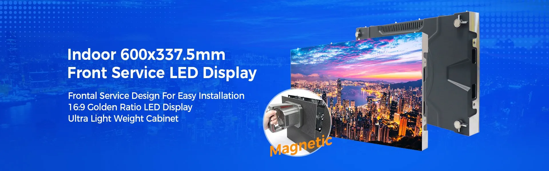 P0.9375 P1.25 P1.56 P1.875 COB 600×337.5mm Front Service HD LED Display UHD 4K Ration 16:9 HD 8K LED Panel