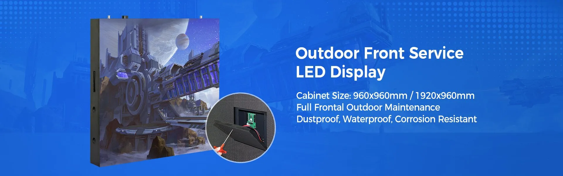 Fixed Installation P4 P5.33 P6.67 P8 P10 High Quality Waterproof Outdoor 960×960 Front Service LED Display Board Advertising