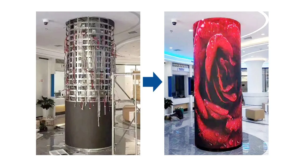 P1.25 P1.579 P1.667 P1.875 P2 P2.5 P3 P3.076 P4 P5 Outdoor Indoor Soft Flexible LED Screen Display