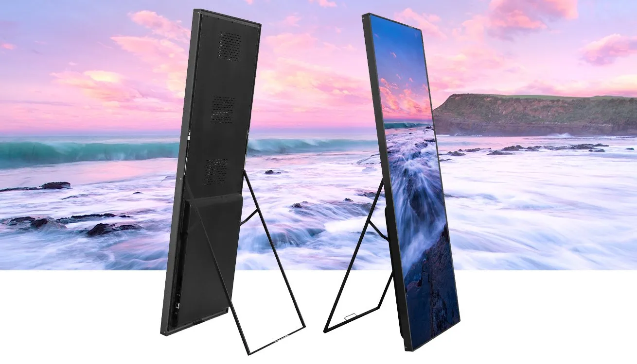P1.9 P2 P2.5 P3 GOB 640×1920 LED Poster Display Screen For Indoor Outdoor Advertising