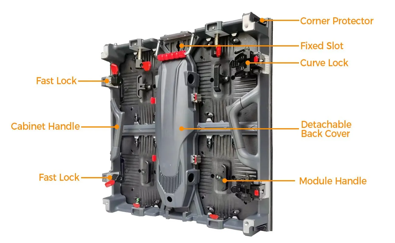 Curved 500×500 Front Maintenance Rental LED Display 500H3 Series Outdoor P1.56 P1.953 P2.5 P2.604 P2.976 P3.91 P4.81 P5.95