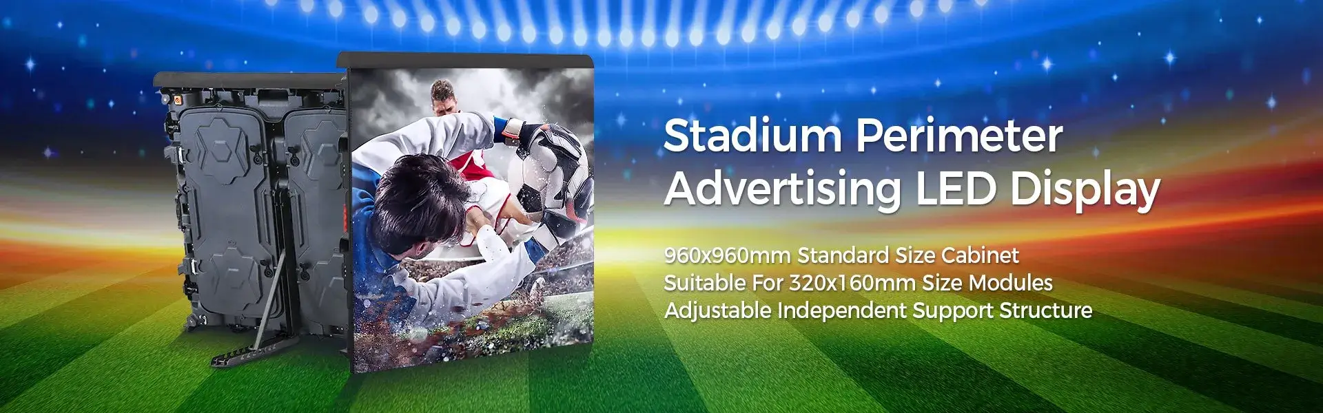 P4 P5 P6 P8 P10 Outdoor Sport Football Stadium Perimeter LED Screen Display 960×960