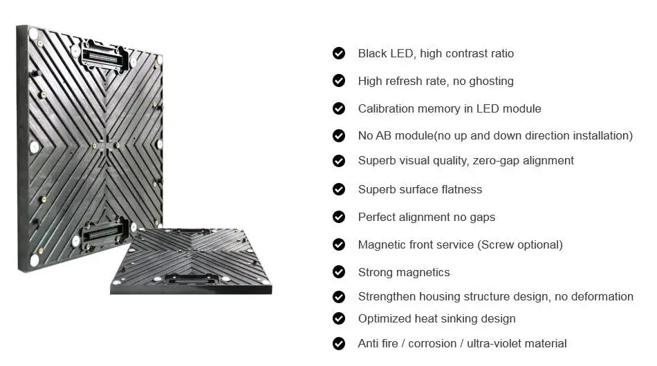 Detachable 500mmx500mm Series Rental LED Display P1.56 P1.95 P2.6 P2.97 P3.91 P4.81
