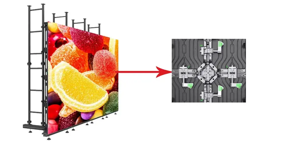 Dual Maintenance Rental LED Display Screen 500X500mm P1.56 P1.953 P2.604 P2.976 P3.91 P4.81