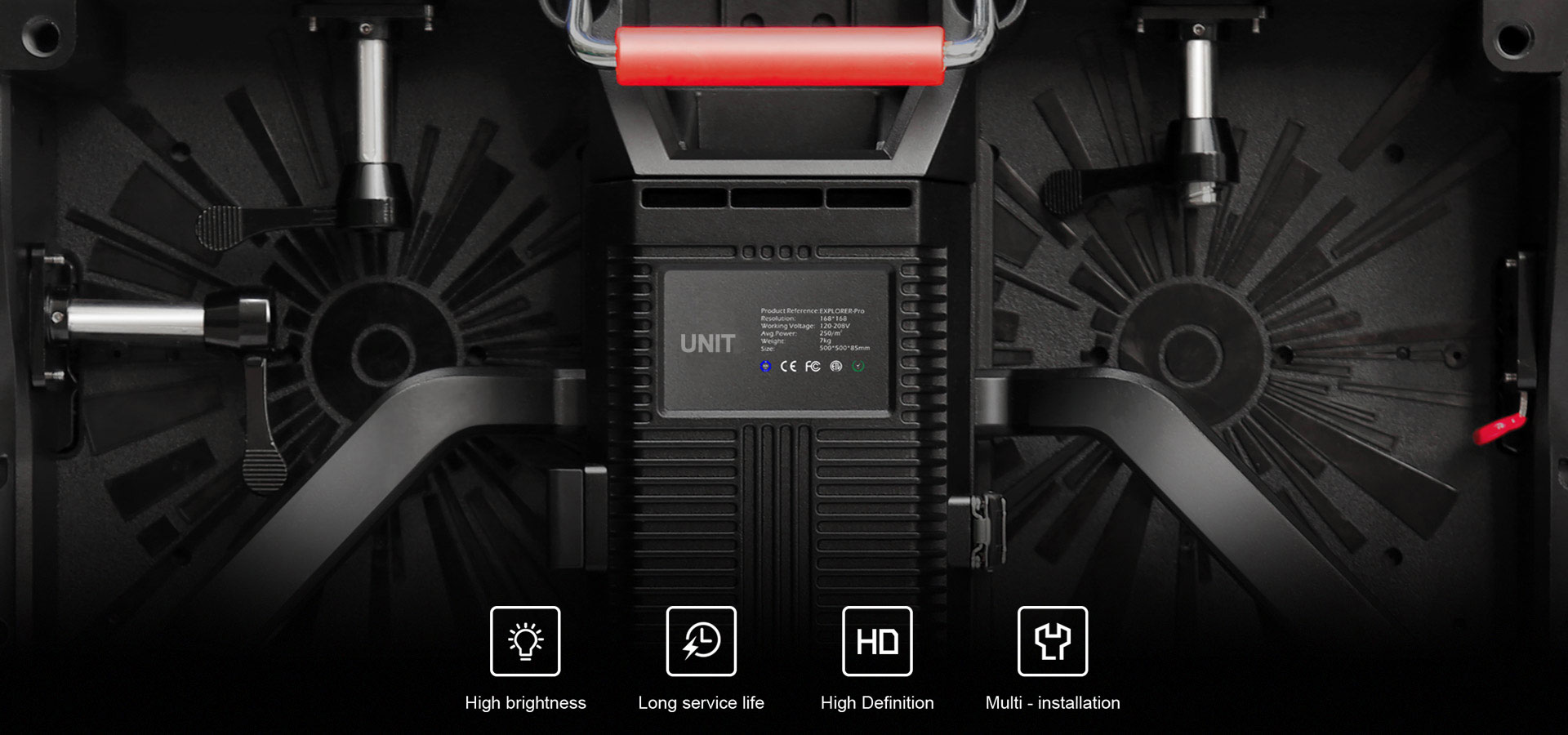 Magnesium Alloy 500mm Series 500×500 Rental LED Display Screen P1.5 P1.9 P2.6 P2.9 P3.9 P4.8