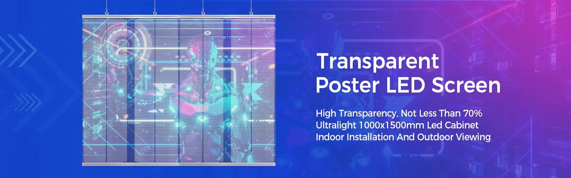 Transparent LED Poster Screen P2.8 P3.91 P7.8 P10.4