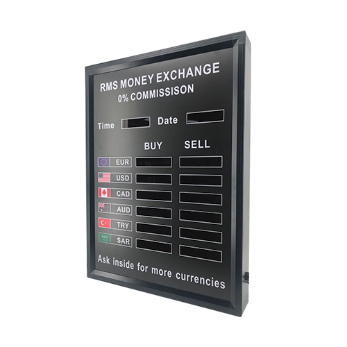 Bank Currency Exchange Rates LED Sign Currency LED Display