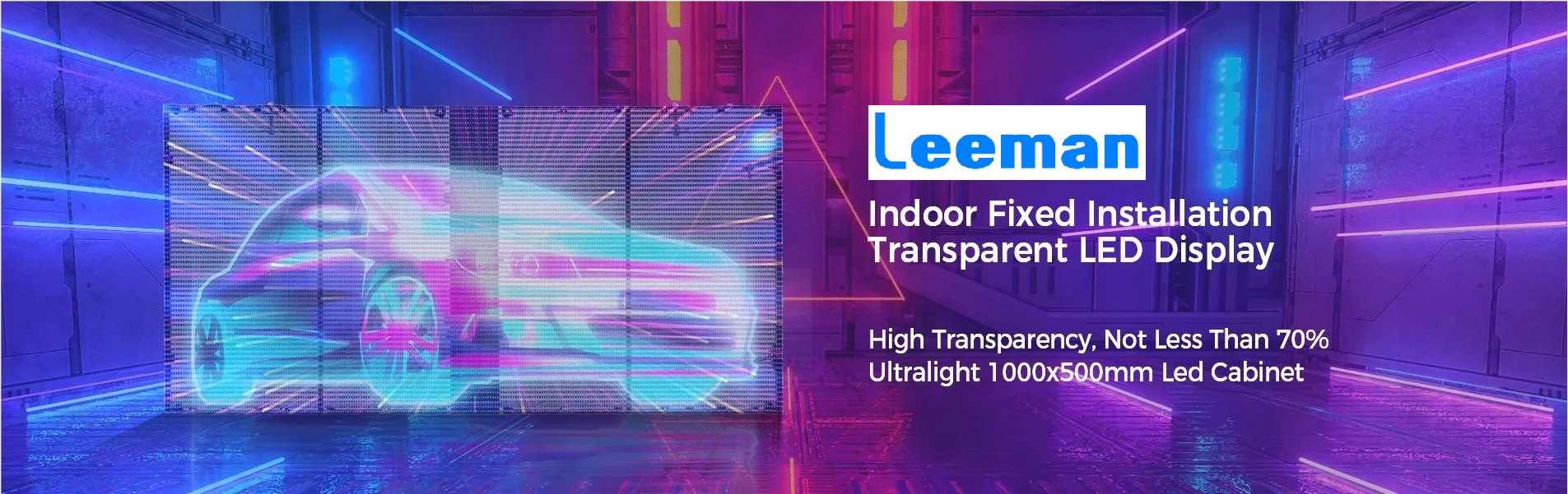 Indoor transparent led glass screen