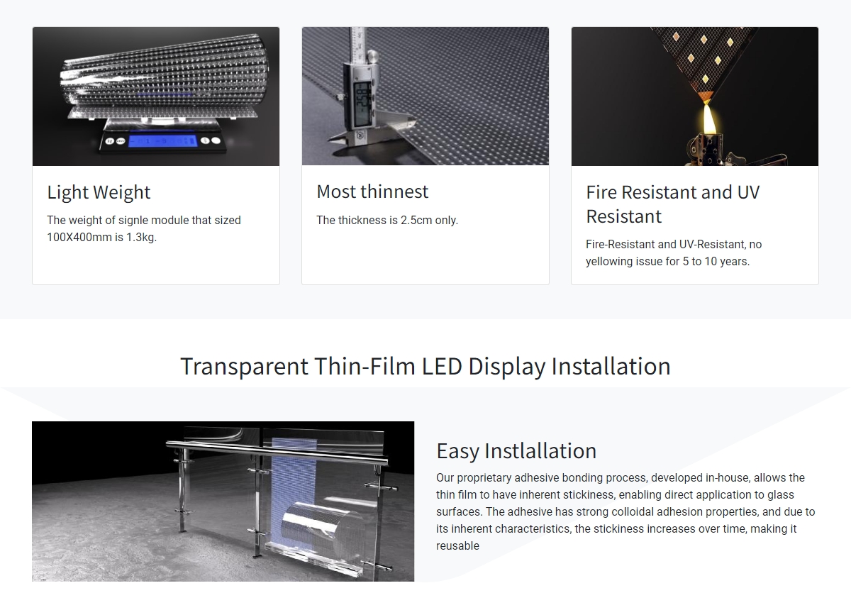 Transparent LED Display Film Screen Transparent LED Display Film Screen