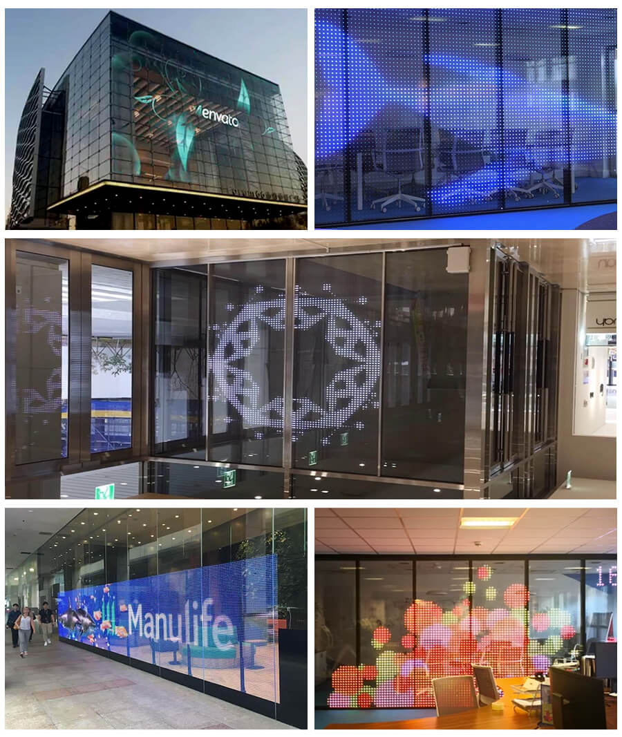 flexible transparent window led film Screen price