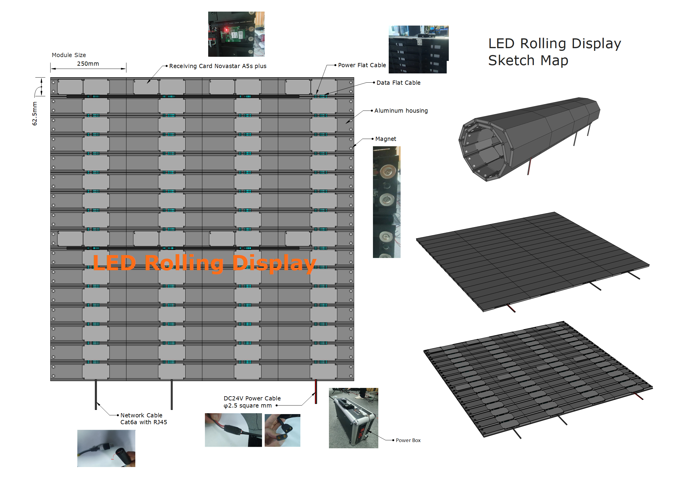 Rollable LED display