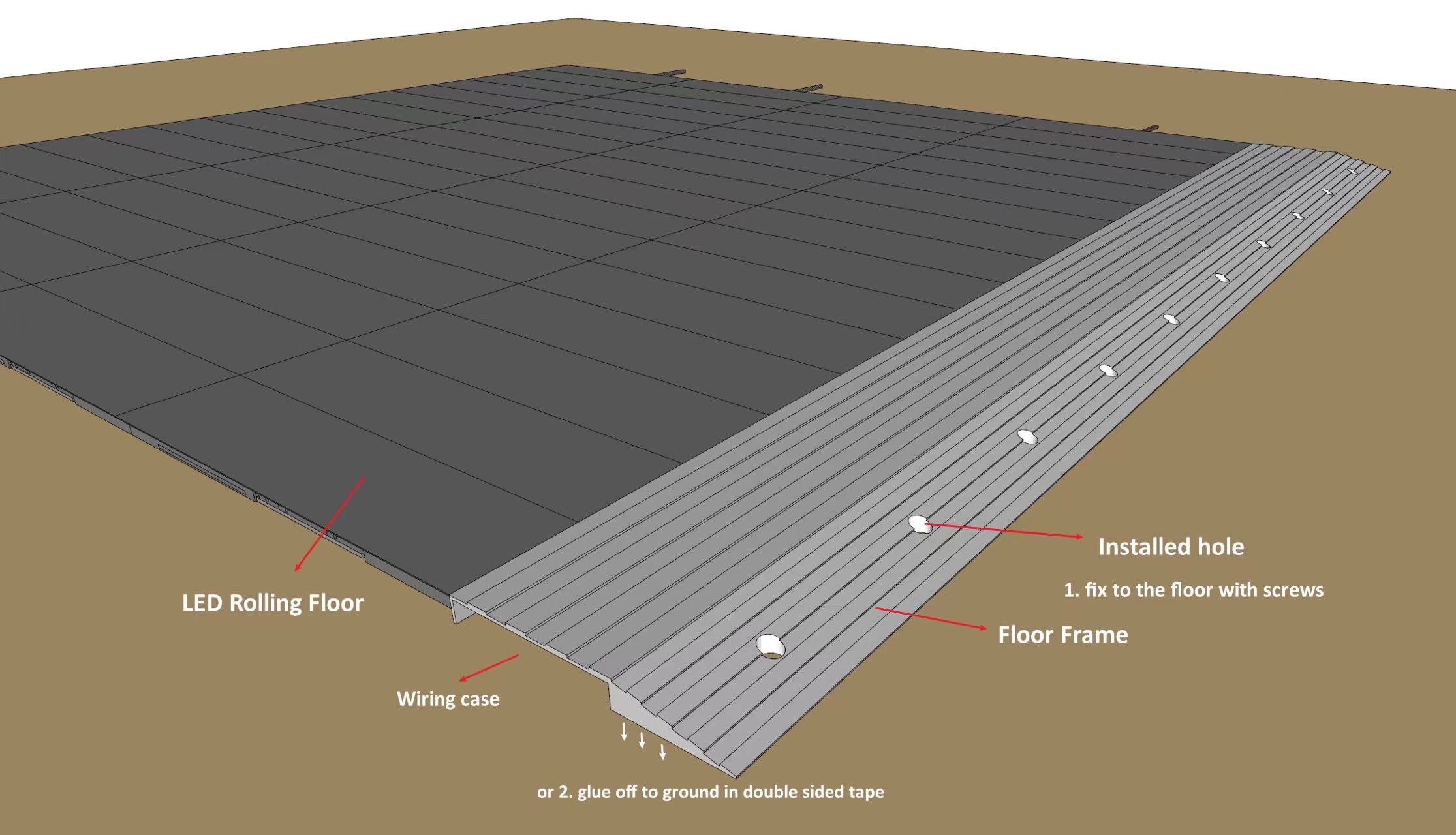 Rolling LED Dance Floor Screen