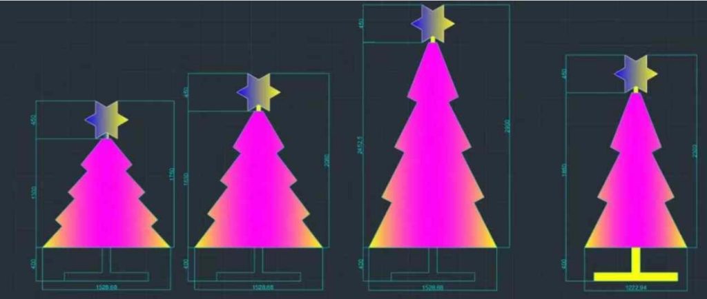 Led Platform Christmas Tree Christmas Tree LED Display Screen | LED Christmas trees Lighting